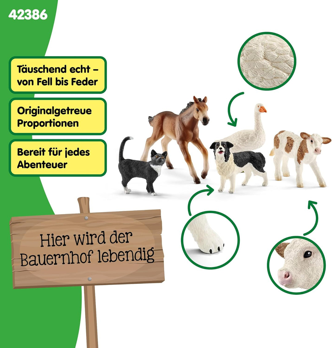 schleich 42386 FARM WORLD Tier-Mix, ab 3 Jahren, FARM WORLD - Spielfigur, 10 x 15 x 20 cm neue Versi