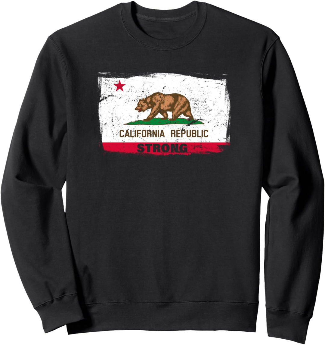California Republic Strong Kalifornien Flagge Damen Herren Sweatshirt