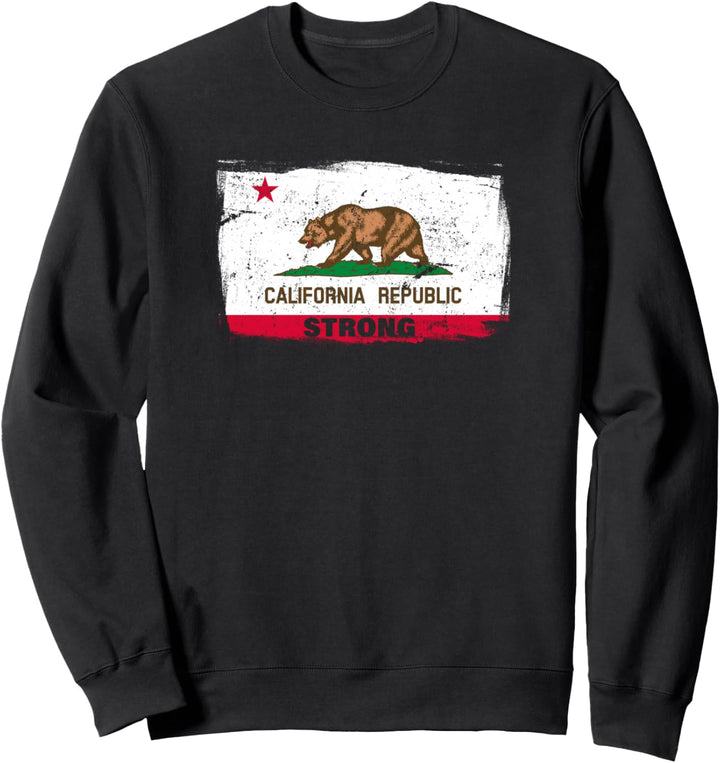 California Republic Strong Kalifornien Flagge Damen Herren Sweatshirt