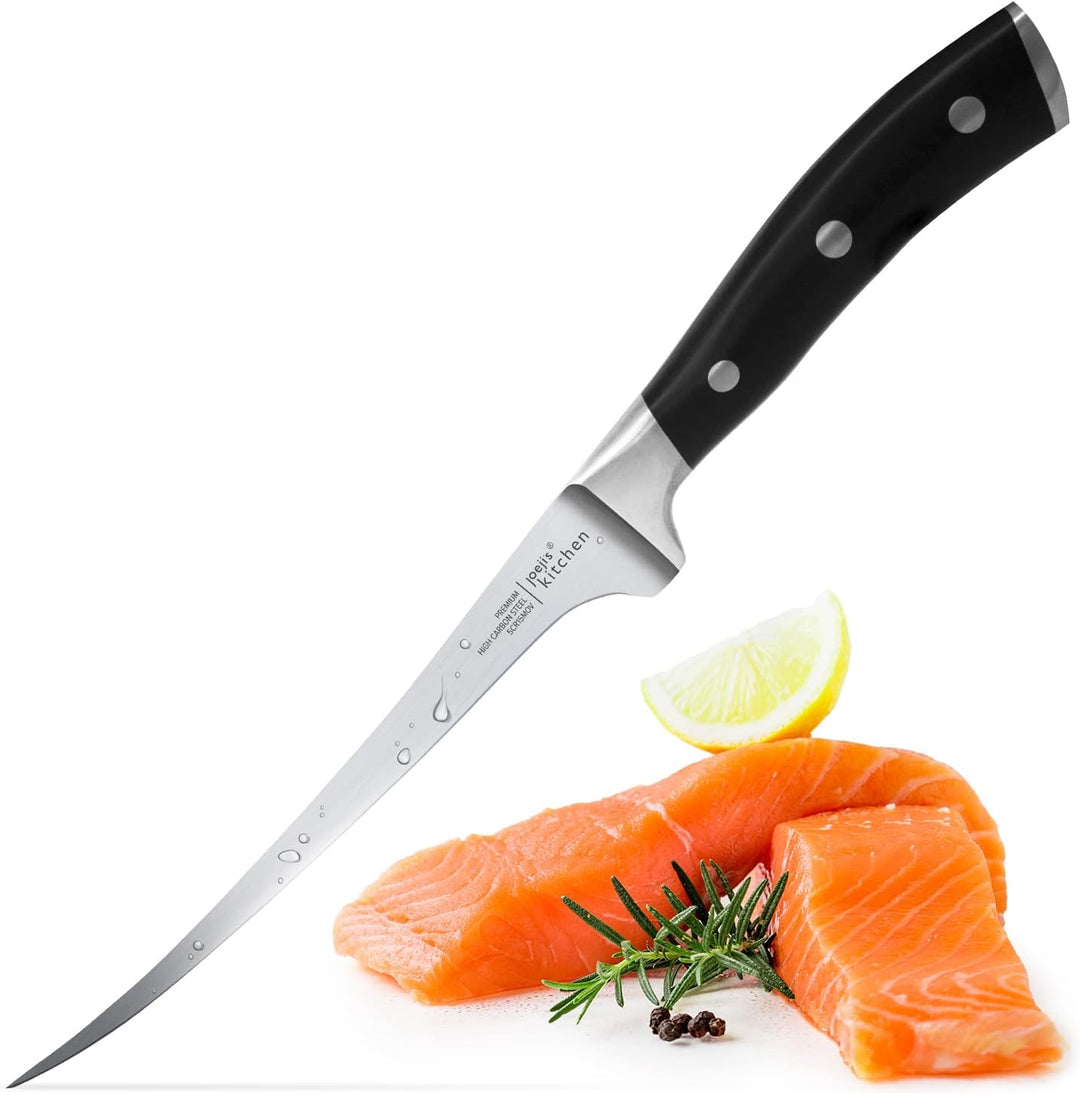 Joejis Filetiermesser Fisch 32 cm scharf aus Edelstahl - das Fischfiletiermesser ist hervorragend al
