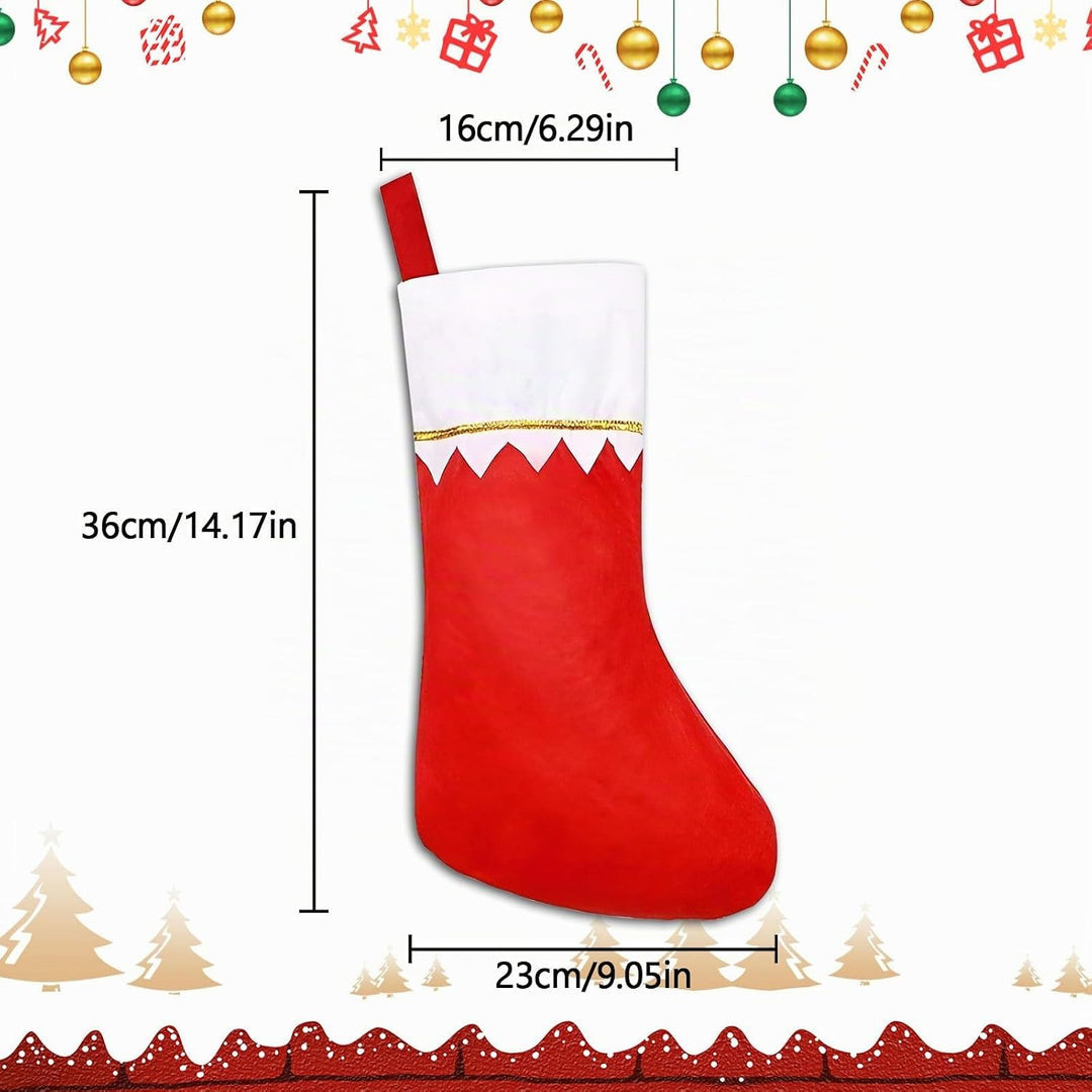 CINGHIA Nikolausstrumpf,Nikolausstiefel Personalisiert,12 Stück Nikolausstiefel Rot,Nikolausstiefel