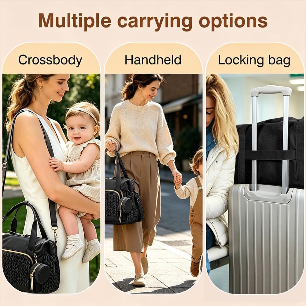 FARYODI Baby Wickeltaschen, Multifunktionale Wickeltasche für Mütter, Grosse Windeltasche mit verste
