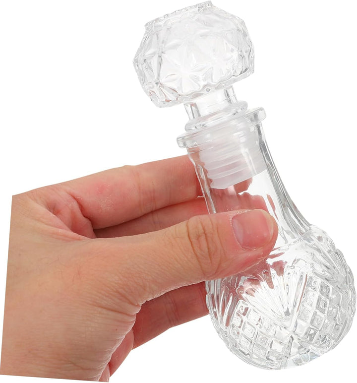 VICASKY 50 Ml 6 Stück Glas Probe Flaschenset Transparent Mit Versiegelung Praktisch Für Wein Und Whi