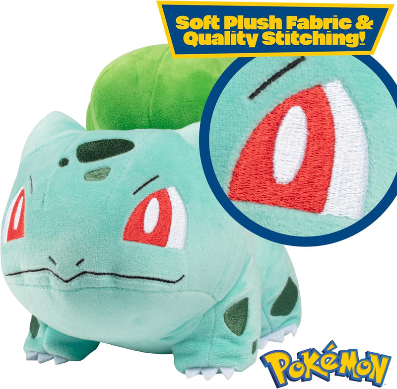 Pokémon PKW0498-20cm Plüsch - Bisasam, offizielles Plüsch Bulbasaur, Bulbasaur