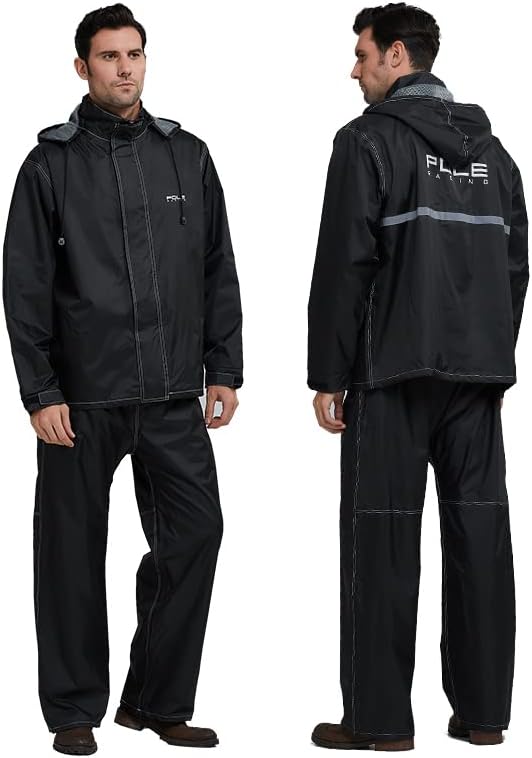 Lixada Regenanzug Wasserdicht Radfahren Regenschutz Jacke & Hose Unisex Wandern Regenmantel Hose Reg