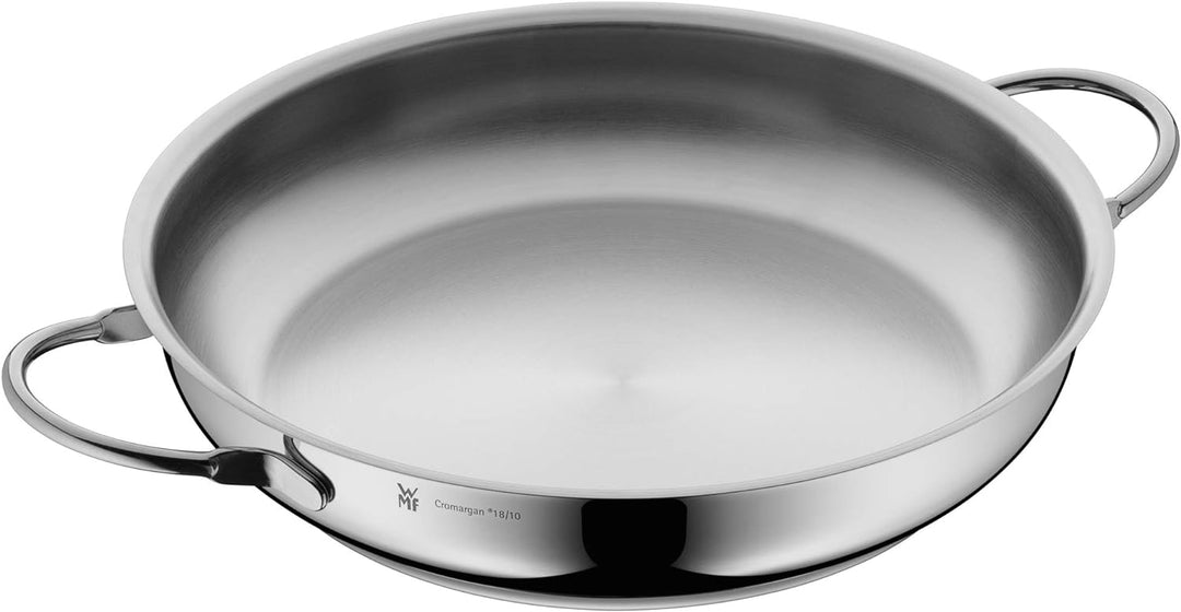 WMF Profi Servier-/ Bratpfanne 24 cm Induktion, Edelstahlpfanne unbeschichtet, Cromargan Edelstahl p