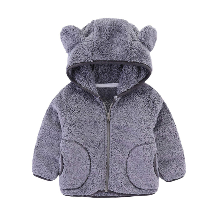 Unisex Baby Fleecejacke Kapuzenjacke Mit Kapuze Und Sherpa-Futter Korallenfleece Winter Fleece Flane