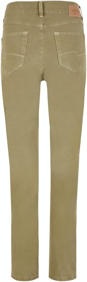 ANGELS Straight-Leg Jeans Jeans Cici mit Coloured Denim mit Label-Applikationen 42 Khaki, 42 Khaki