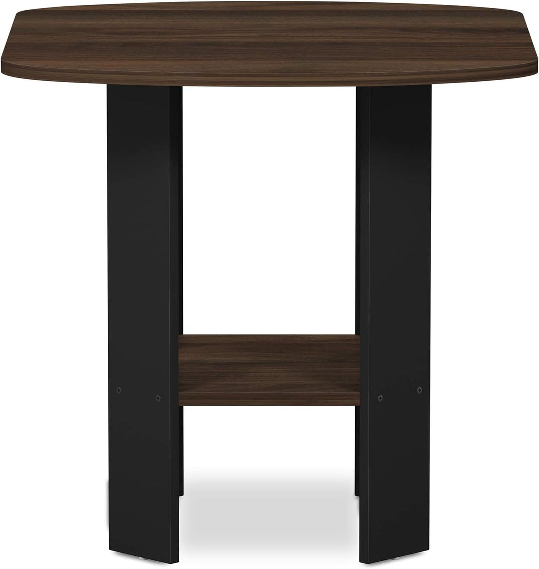 Furinno Simple Design Beistelltisch, Holz, Columbia Walnut/Schwarz, 50.8 x 50.8 x 49.78 cm Einzeln C