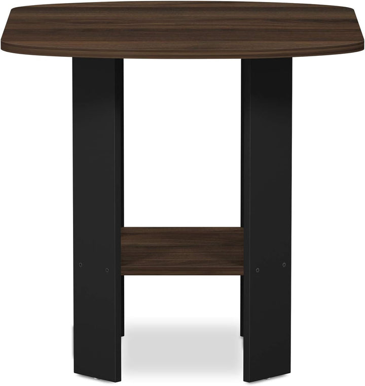 Furinno Simple Design Beistelltisch, Holz, Columbia Walnut/Schwarz, 50.8 x 50.8 x 49.78 cm Einzeln C