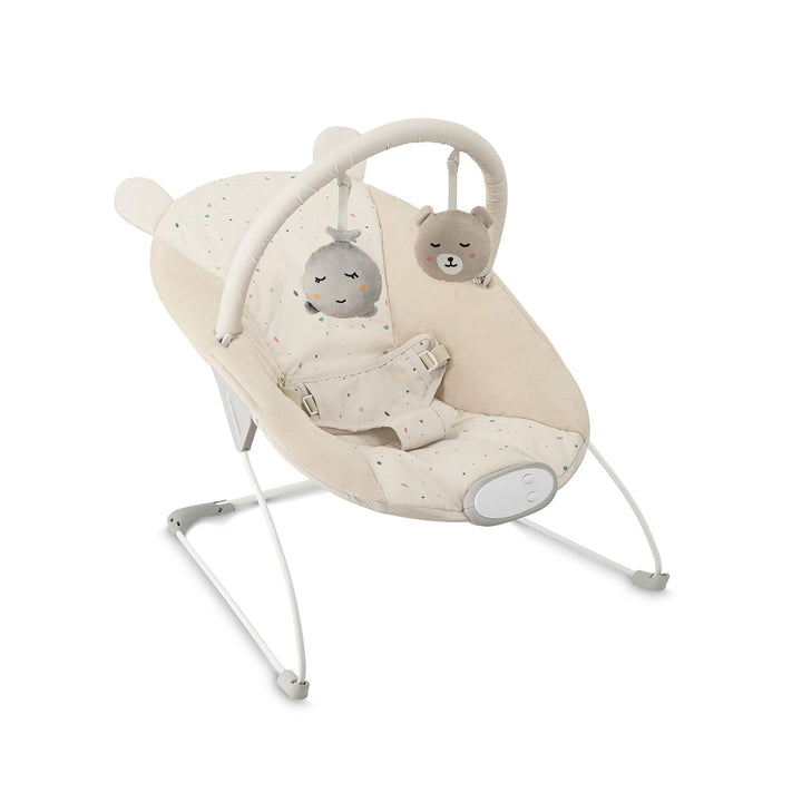 MoMi GLOSSY Babywippe für Babys bis 9 kg, 3-Punkt-Sicherheitsgurt, Metallgestell mit Antirutsch-Füss