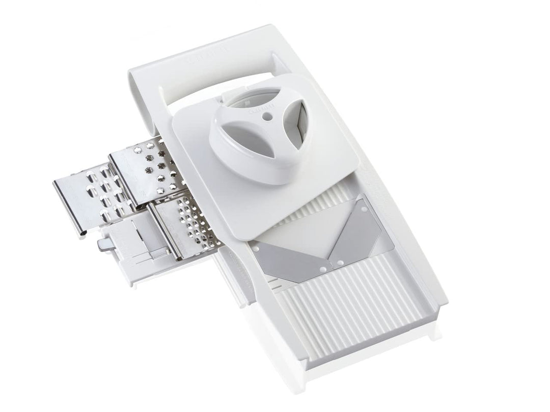 Leifheit Allzweckreibe 4+1 ComfortLine-Serie mit 5 Einsätzen für vielseitigen Gebrauch, Reibe mit ve