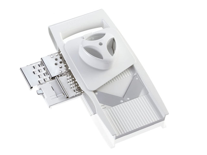 Leifheit Allzweckreibe 4+1 ComfortLine-Serie mit 5 Einsätzen für vielseitigen Gebrauch, Reibe mit ve