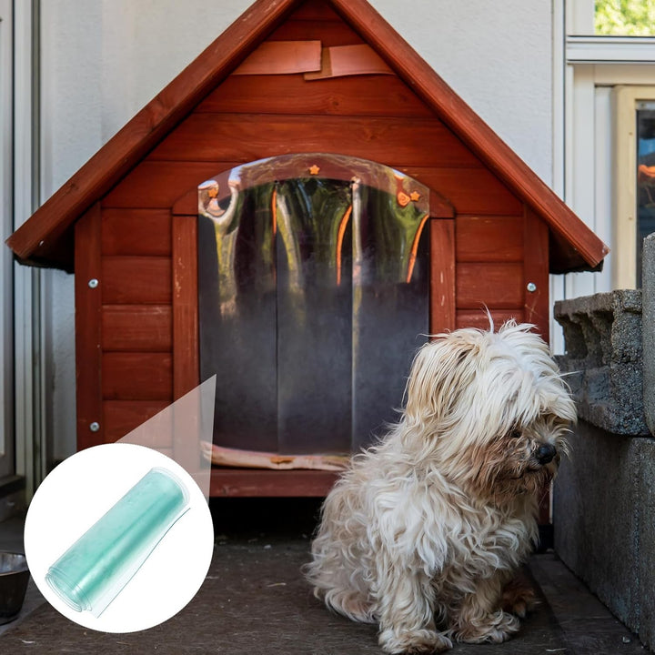 Angoily Transparente Hundeklappen Ersatzklappe aus Kunststoff Vinyl Zuschneidbar Wärmeisolierend für
