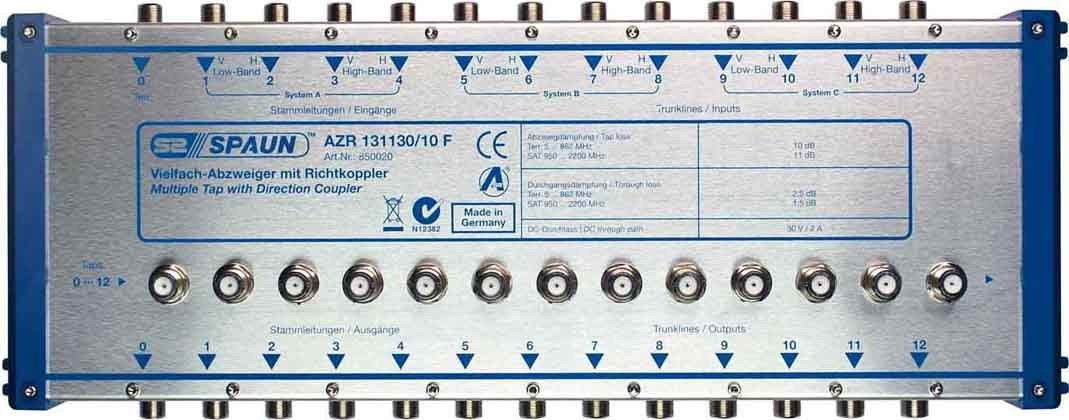 Spaun Abzweiger AZR 131130/10 F 13-fach/10dB Abzweiger und Verteiler 4040326500200