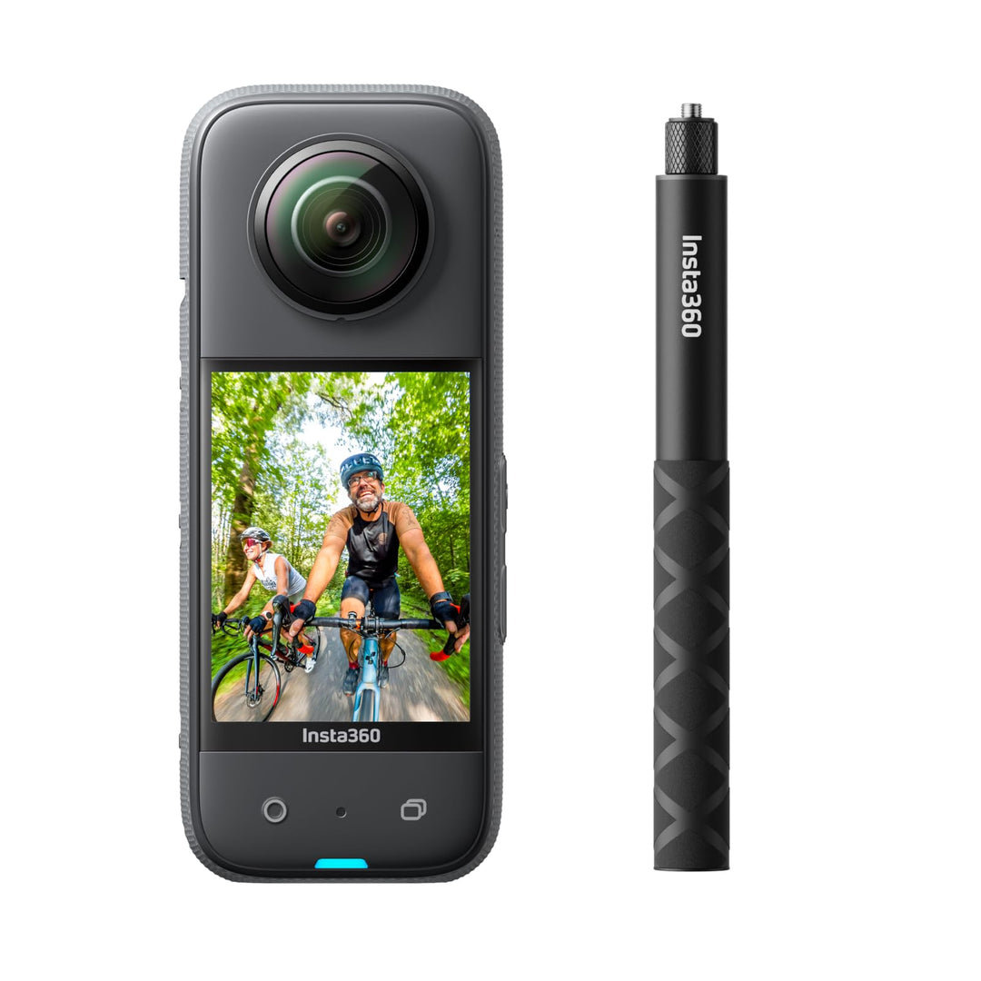 Insta360 X3 Selfie Stick Kit - 360-Action-Kamera mit aktivem HDR-Video 5,7K 360, 4K-Einzelobjektiv-K