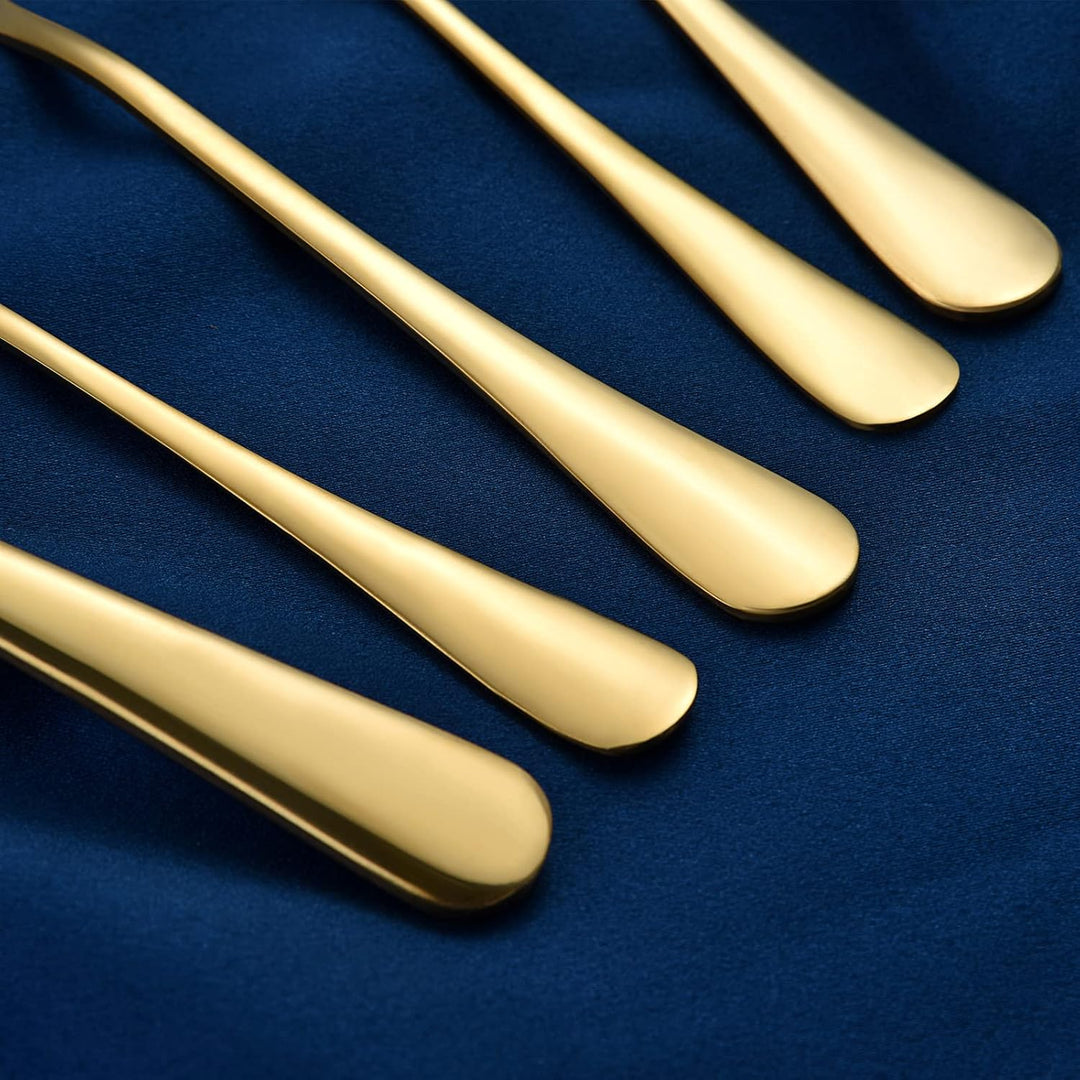 Besteckset für 6 Personen, Edelstahl Essbesteck Set 30 teilig, Besteckset mit Messer Gabel Löffel, G