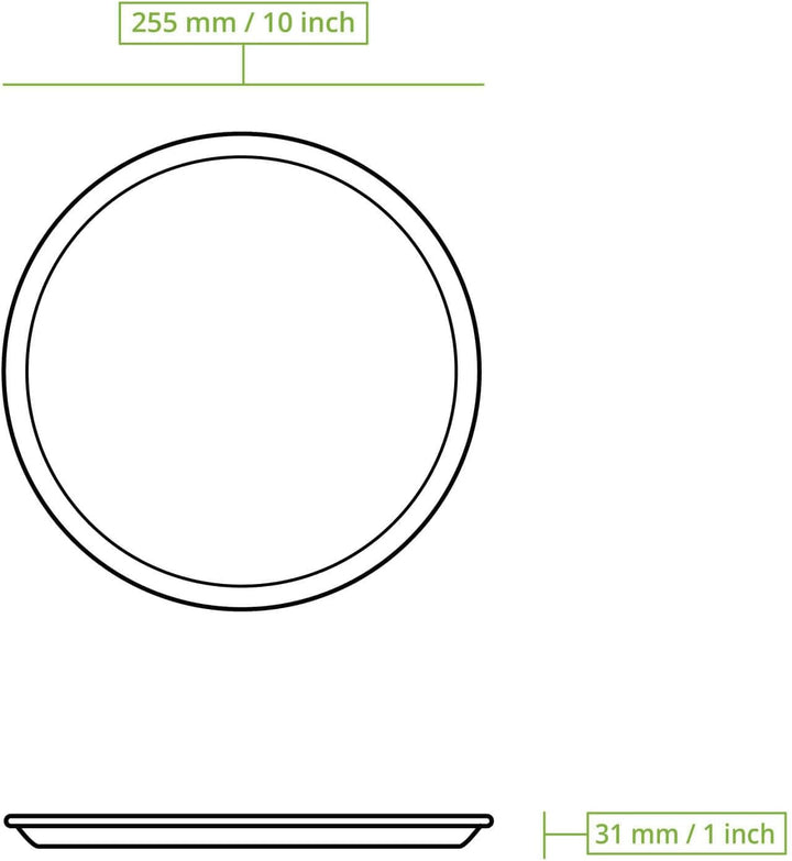 BIOZOYG Einwegteller 100 Stück Ø 15 cm Palmblatt-Teller - Einweggeschirr kompostierbar - hochwertige