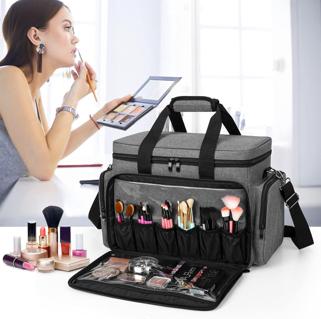 BAFASO Make Up Organizer Tasche, Kosmetik Aufbewahrung für Make Up, Grosse Kosmetiktasche für Make U