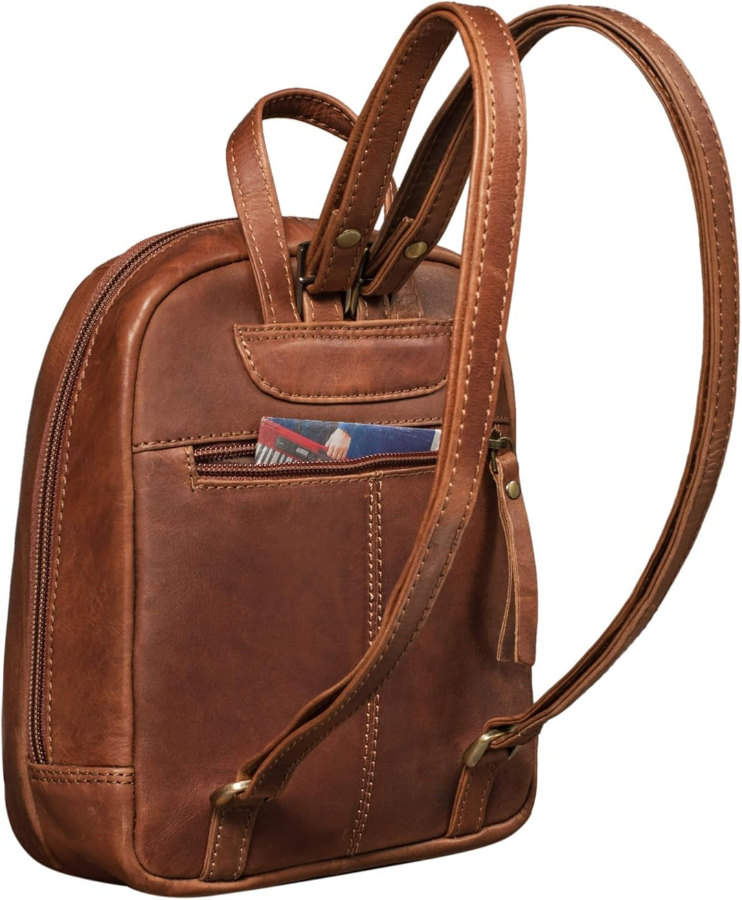 STILORD "Lia Mini Rucksack Damen Leder Kleiner Daypack Lederrucksack Vintage Rucksackhandtasche für