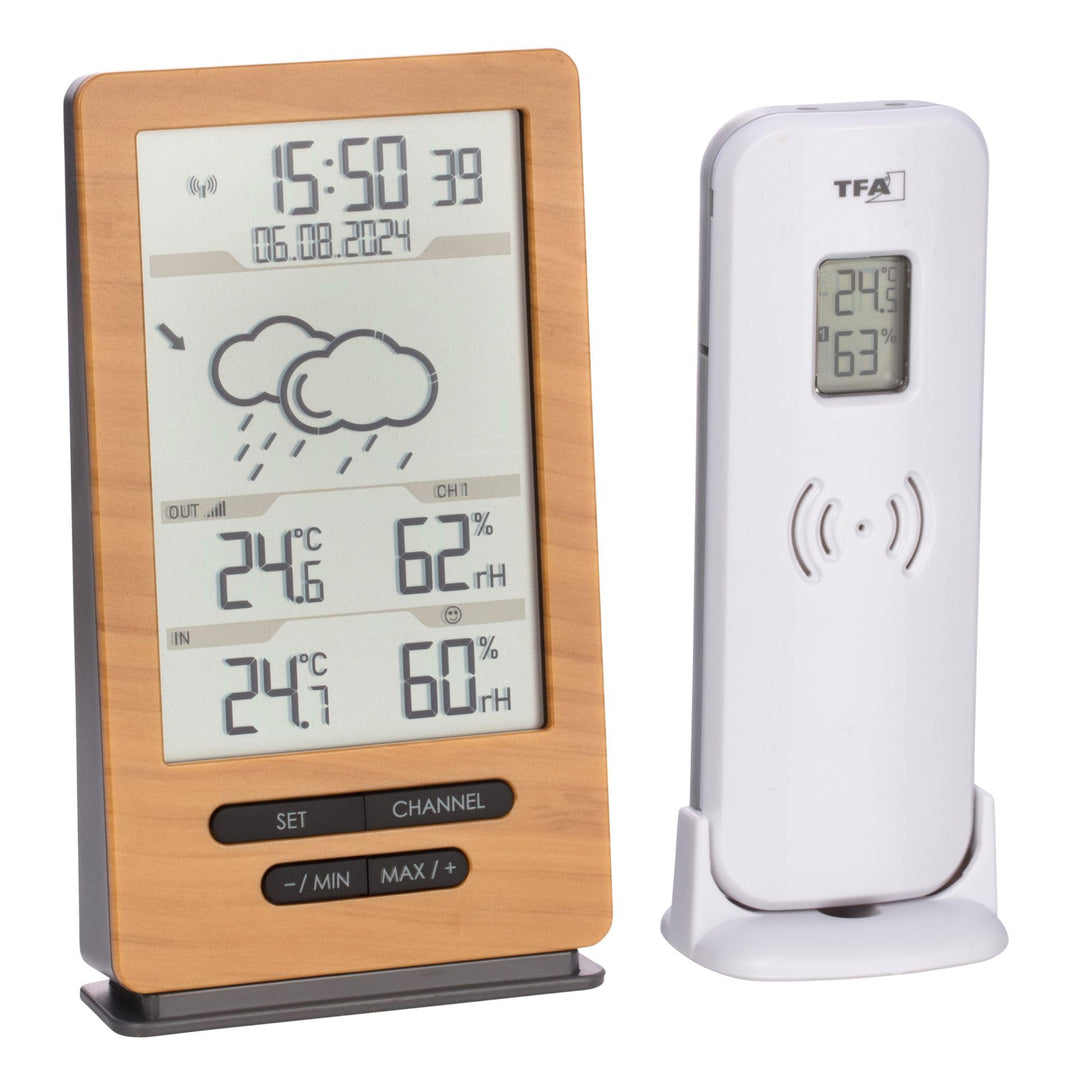 TFA Dostmann Funk Wetterstation Xena, 35.1162, mit Aussensensor, Innen und Aussentemperatur, mit Wet