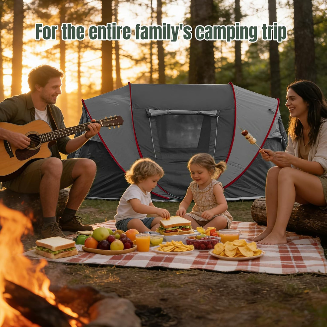 Camping Zelt, Pop Up Zelt 4-5 Personen, Automatisches Aufstellzelt in 3 Sekunden, Wurfzelte Wasserdi
