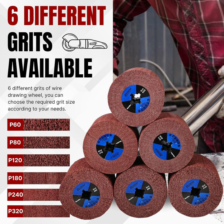 Schleifwalze Bürste, Nylonbürste 60 Körnung Schleifrolle Bürste Polierbürste zum Holzverarbeitung Sc