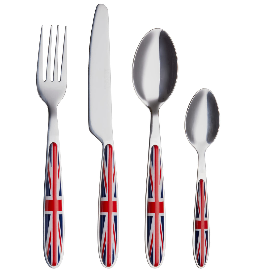 Exzact Rostfrei Stahl Besteck Set EX07 Union Jack X 24, Union Jack X 24