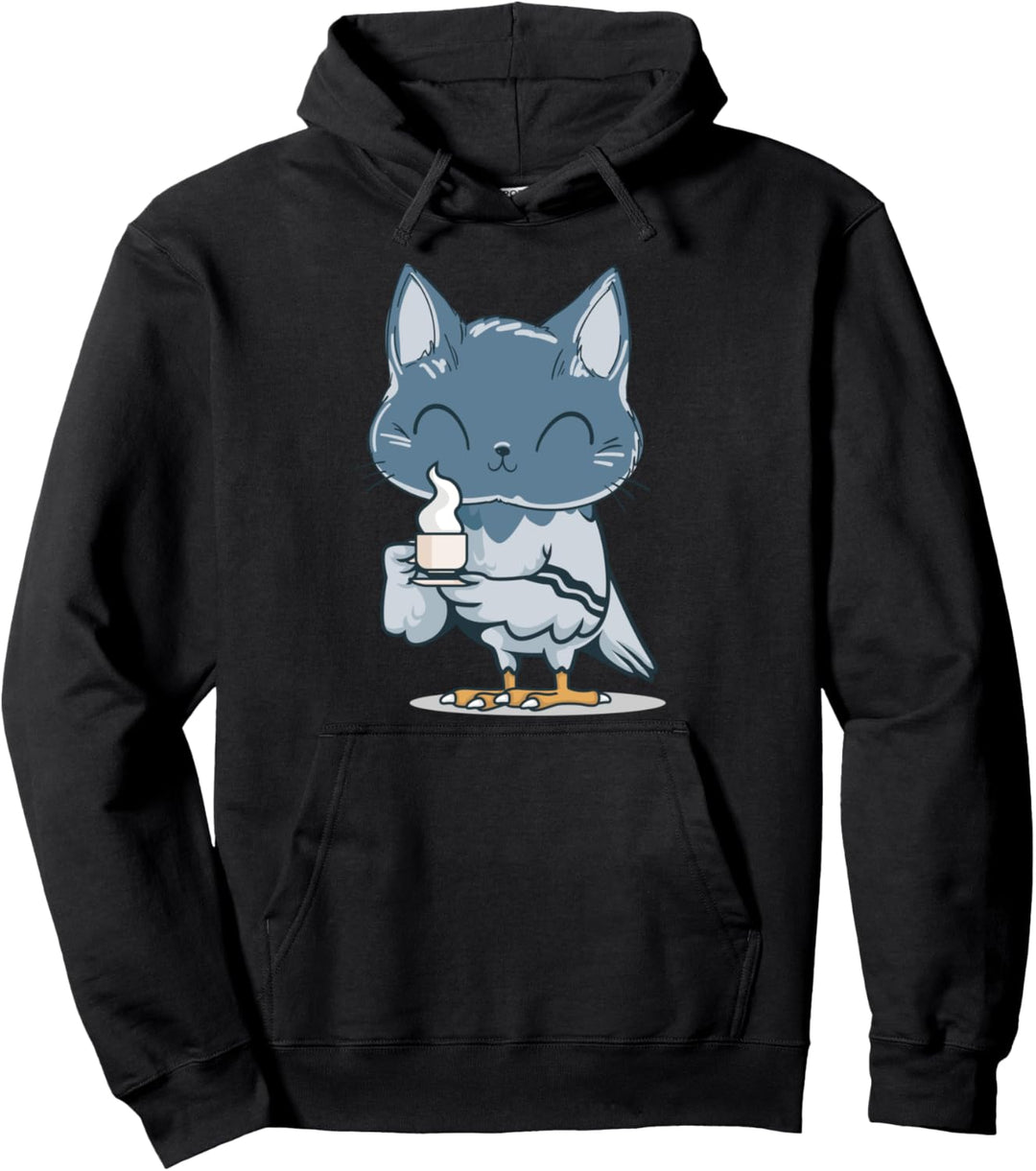 Taube Katze Kaffee Katzenbesitzer Miau Kitty Katzen Pullover Hoodie