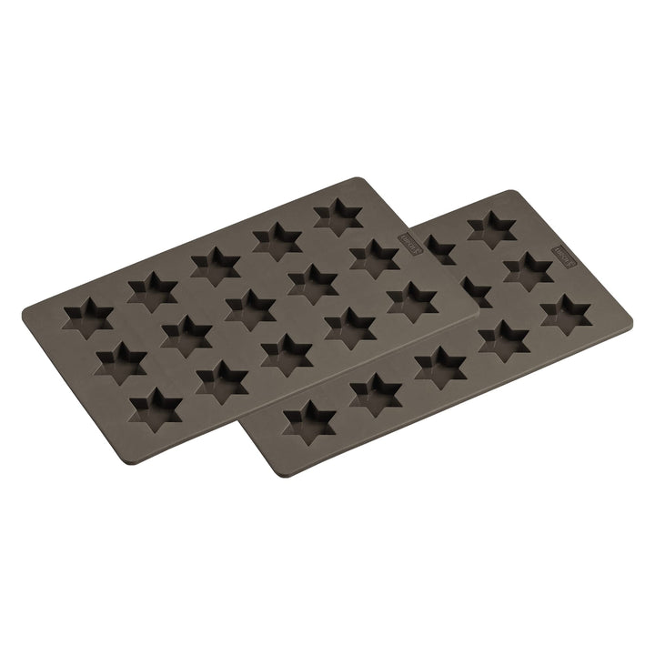 Lurch 565020 FlexiForm Zimtsterne 2er Set / 2 Backformen für Kekse je 17 x 30 cm braun, Zimtsterne 2