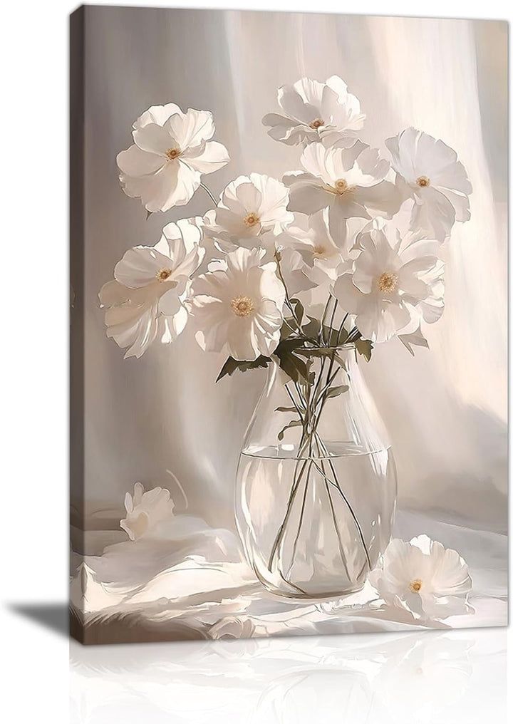 Moderne Mit Rahmen Leinwand Wandbilder, Weisse Blumen Blühen in der Sonne leinwand bilder kunstdruck