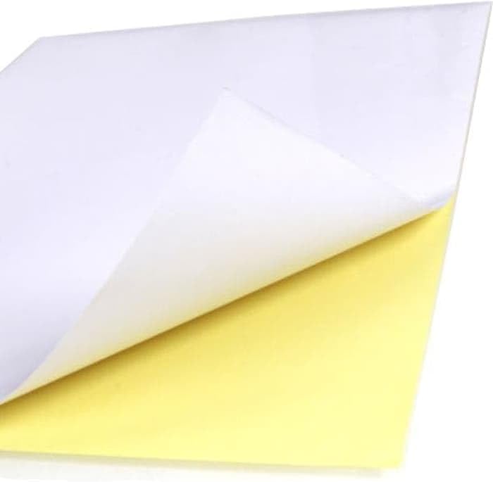 25 mattweisse Klebekartons 180g im Din A4-Format (21 x 29,7 cm), Packung mit 25 Blatt, selbstklebend