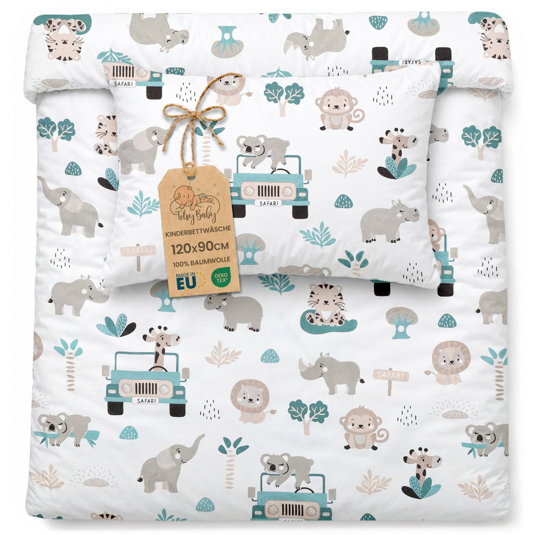 Bettwäsche 90x120 Kinder Baumwolle – Kinderbettwäsche Baby Jungen Mädchen Bettwäsche-Sets Bettbezug