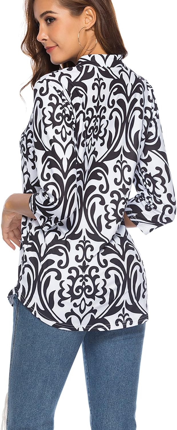 CEASIKERY Damen Shirt Tunic Shirt Tunic M Schwarz, M Schwarz