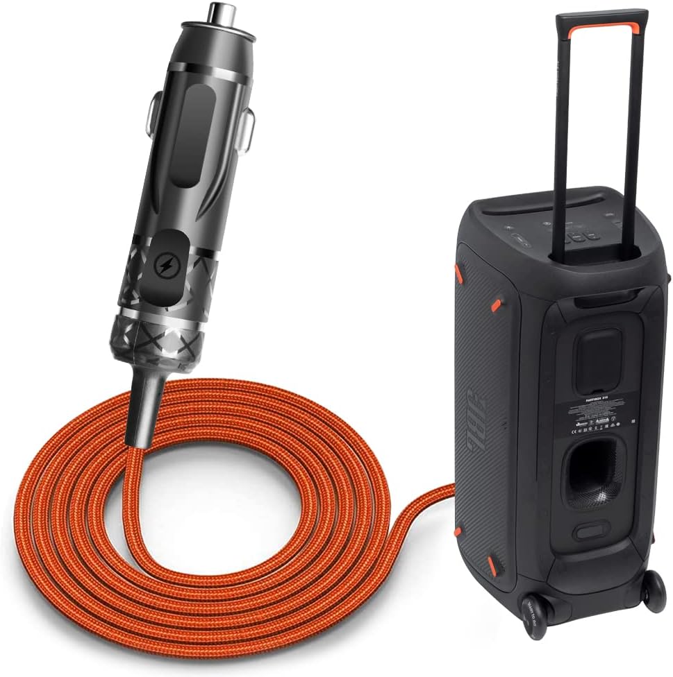 KFD 12V Ladekabel Auto KFZ Netzteil für JBL Partybox 310 300 200 Car Charger Charging Cable Auto Lad