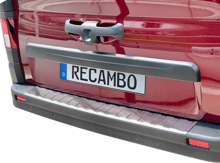 RECAMBO Ladekantenschutz Edelstahl kompatibel für Nissan Primastar NV300 | ab 2016 - matt gebürstet