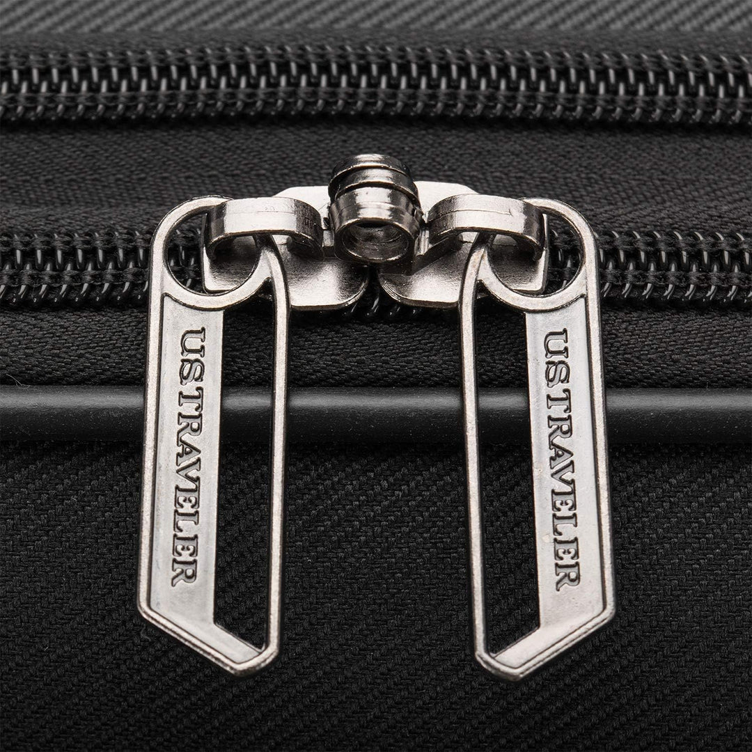 U.S. Traveler Aviron Bay Erweiterbares Softside-Gepäck mit Spinnrollen, schwarz, Checked-Large 31-In