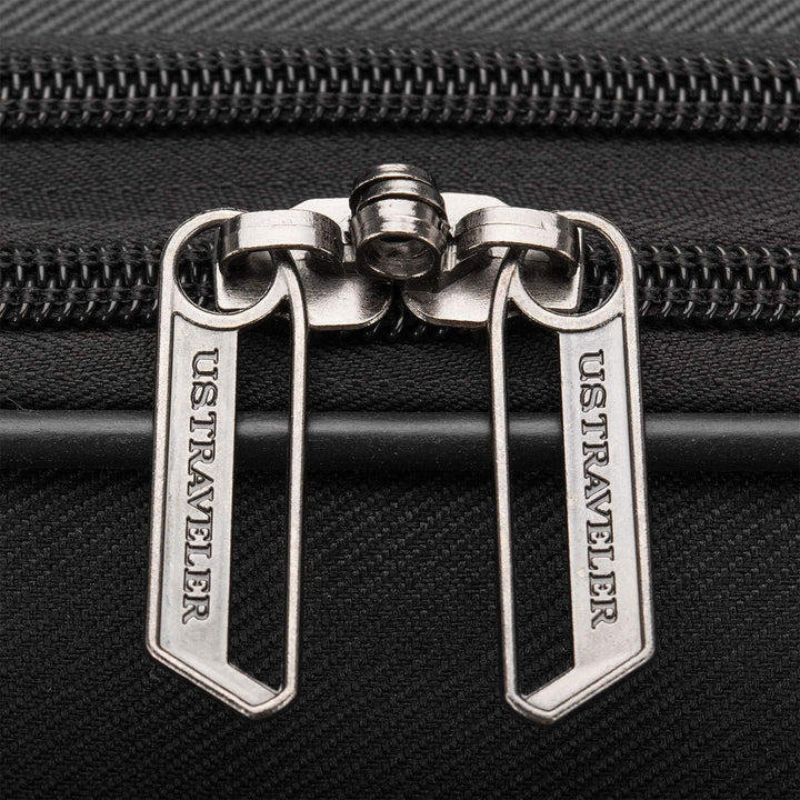 U.S. Traveler Aviron Bay Erweiterbares Softside-Gepäck mit Spinnrollen, schwarz, Checked-Large 31-In