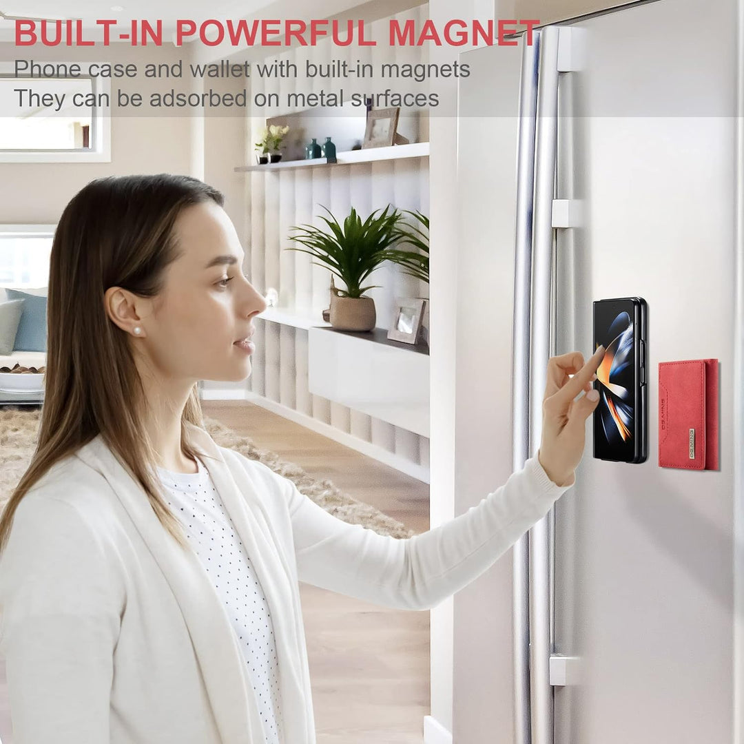 UDBKKDX 2 in 1 Handyhülle für Samsung Galaxy Z Fold 5, abnehmbare Brieftasche und magnetische Adsorp
