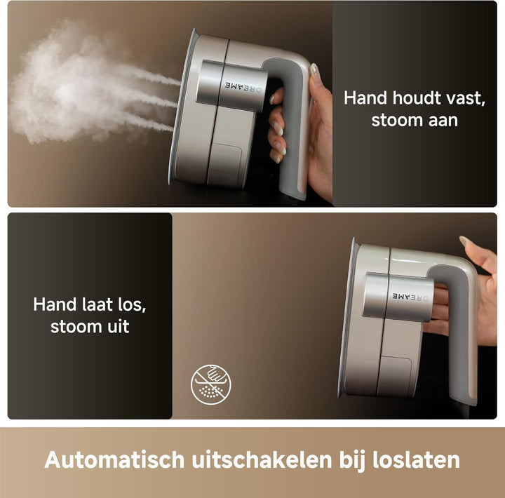 DREAME P7 Vertikaler Dampfbügeleisen, tragbares Bügeleisen, um 90 ° drehbares Dampfpanel, geeignet f