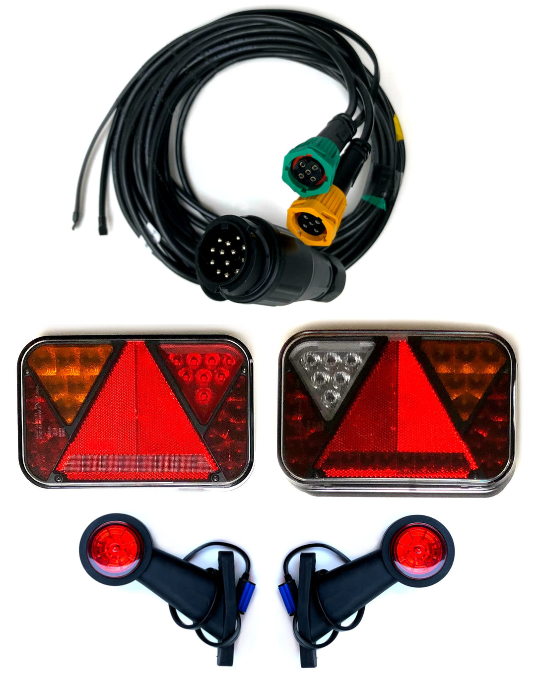 LED Anhängerbeleuchtung SET CANBUS SYSTEM 12V Rückleuchten 13 pol. Kabelsatz 5m Leuchten Set