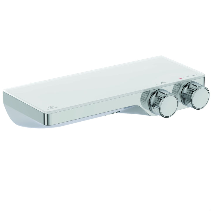 Ideal Standard A7329AA Ceratherm S200 Brausethermostat Aufputz, mit Glas-Ablage, Dusche Duscharmatur