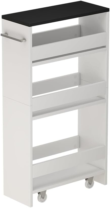 Vicco Rollregal Rivo, Weiss/Anthrazit, 20 x 84.4 cm Weiss/Anthrazit 20 cm, Weiß/Anthrazit 20 cm