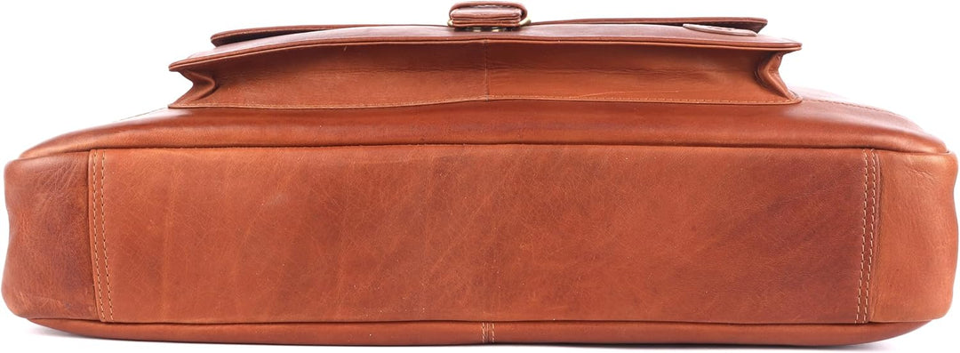 Damen Laptop Tasche Echtes Leder CB-LAP-1008 Brown, Brown