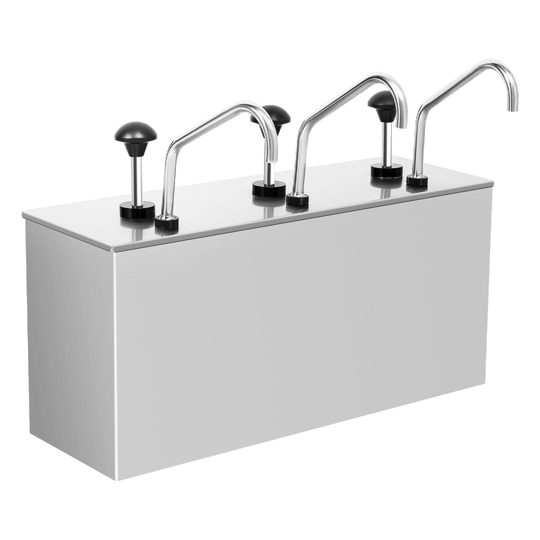 PansyWind Saucenspender Sauce Dispenser Pumpe Senf Ketchup 3 Köpfe Spender aus 304 Edelstahl für Res