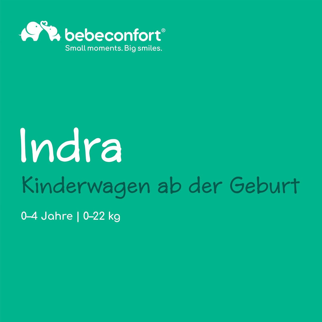 Bebeconfort Indra, Kinderwagen, 0–4 Jahre (22 kg), Schnell automatisch klappbarer Kinderwagen, Integ
