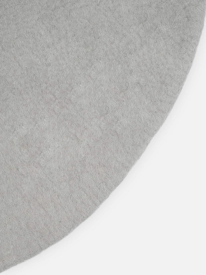 myfelt Luis Filzteppich — Ø 50 cm, ideal für Schlaf-, Wohn-, Kinderzimmer, Flur & Bad Grau 50cm Ø, G