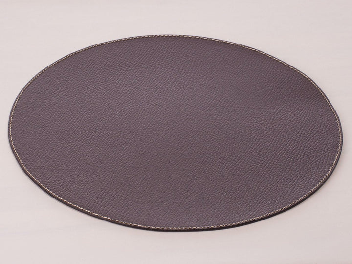 Nikalaz Rund Platzsets und Untersetzer aus Recyceltem Leder, 2 Stück Tischsets, Platzdeckchen 33 cm