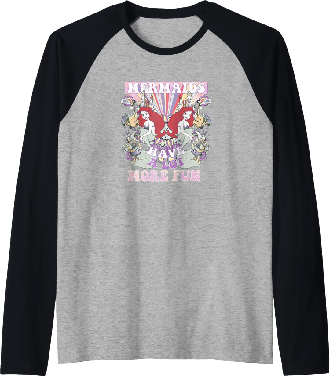 Disney The Little Mermaid Psychedelic Mermaids Have More Fun Raglan