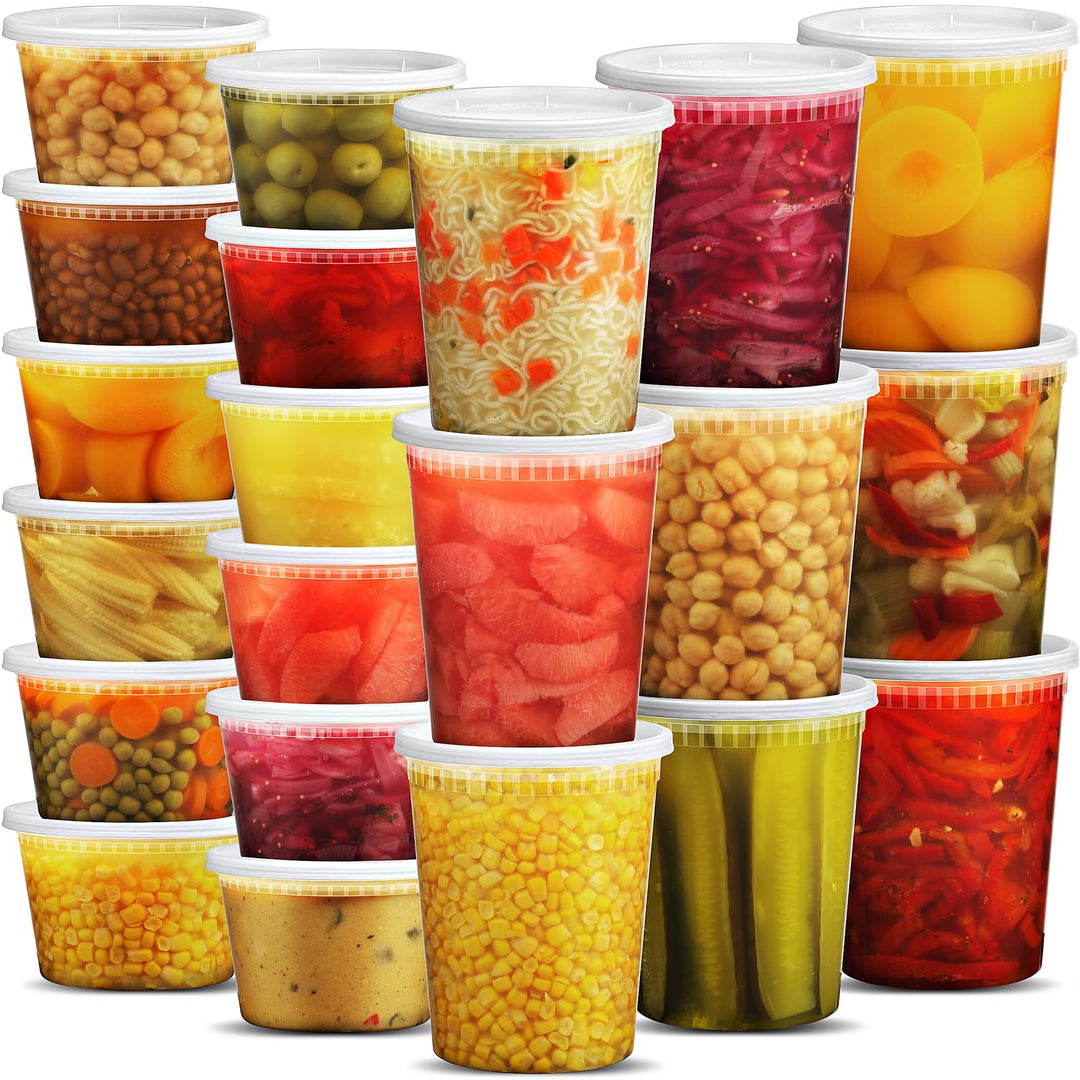 JoyServe Vorratsdosen mit Deckel Luftdicht – 48 Sets mit 54 Deckeln, 24 Vorratsdosen mit 946 ml und